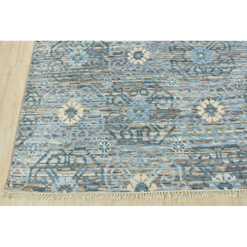 Tapis unique en laine noué à la main 8 pi 11 po x 12 pi 1 po nouvel âge Junainah