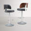 Swivel Bar Stools Seat Adjustable H 62-84cm Barstools with Upholstered Back(set of 2/4)-2059650894-2059650895