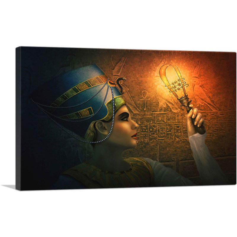 Nefertiti ancien égyptien - impression sur toile tendue, H 12 po x l 18 po x 1,5 po