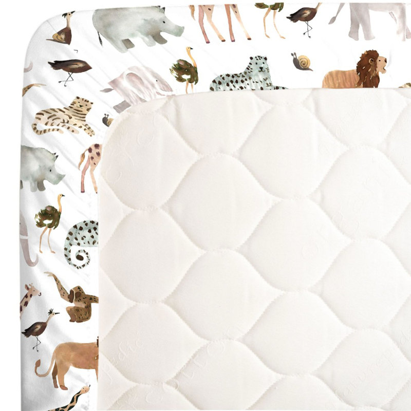 Drap-housse pour lit de bébé Nojo Jungle