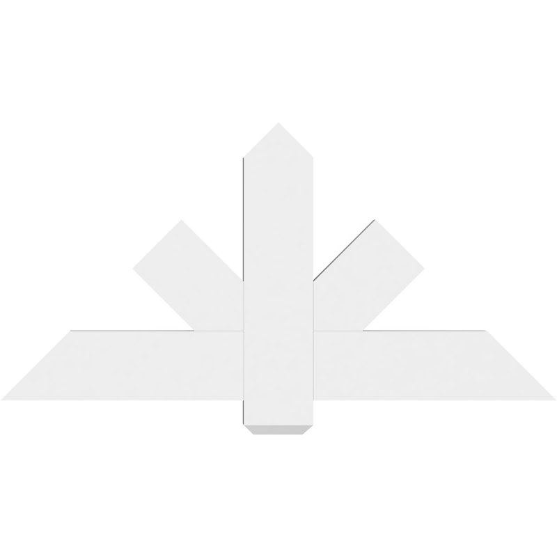 Support de pignon en PVC de qualité architecturale Kennewick, H 24 po x l 48 po (pas: 12/12), P 2 po x F 6 po