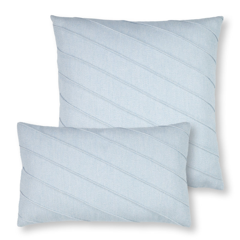 Uplift Indoor/Outdoor Pillow Cover & Insert, 12" H x 20" W, Blue, Rectangular
