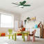 Ventilateur de plafond encastré à 5 pales à profil bas avec lumière DEL et télécommande-982806776-990602665