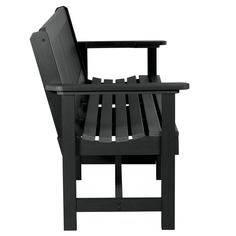 Lunz Outdoor Bench, Black