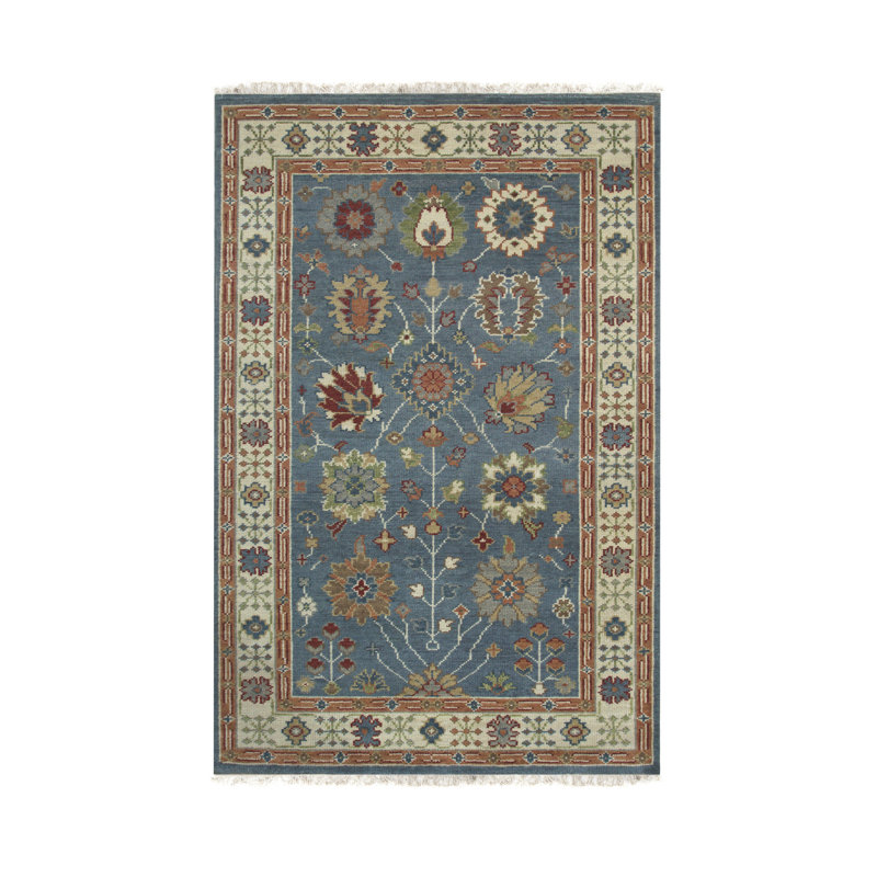 Stylish & Durable Hand-Knotted Multicolor Wool Oriental Modern Rectangular Indoor/Outdoor Area Rugs, Rectangle 10' x 14'