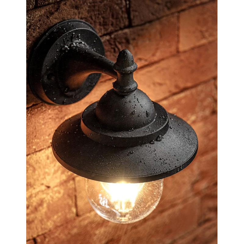 Matte Black 24.7cm H Outdoor Sconce