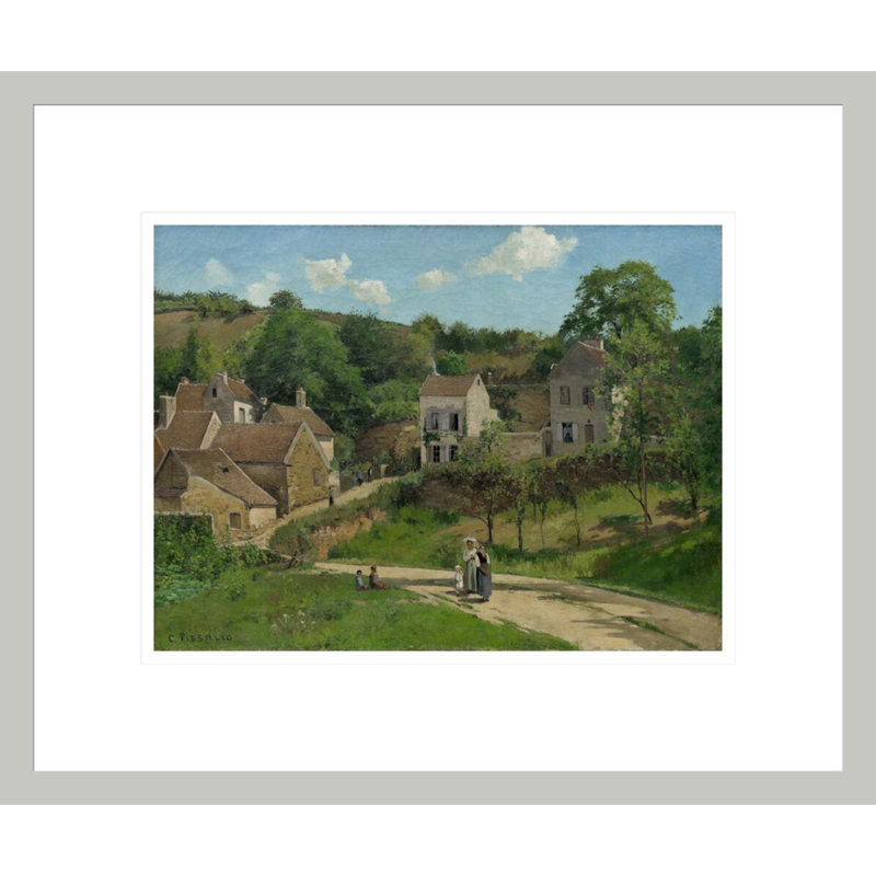 «The Hermitage at Pontoise» par Camille Pissarro, impression giclée sur cadre, 13.75" H x 16.43" W