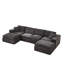 Canapé modulaire en forme de U 137,89 "avec repose-pieds amovible-1045080138
