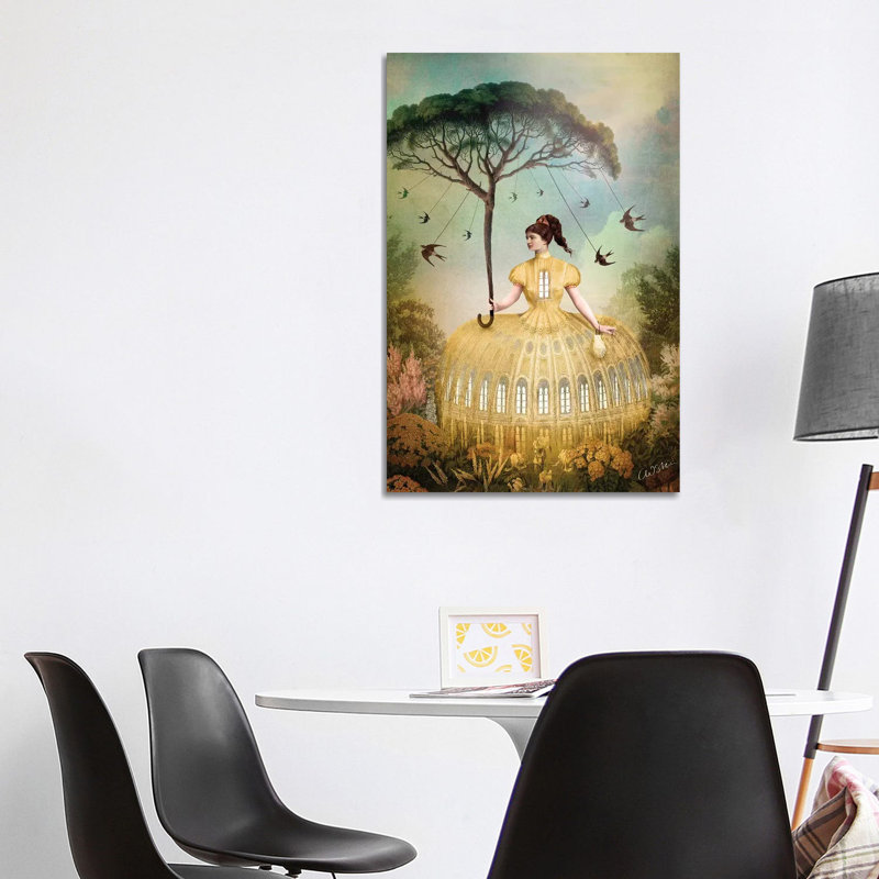 «The Bird Keeper» par Catrin Welz-Stein - impression d'art graphique, H 40 po x l 26 po x P 1,5 po, Toile tendue