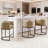 Counter Height Upholstered Bar Stool with Curved Back & Footrest, Fabric Barrel Stool for Kitchen Island,Set of 1-1481938656-1481938666