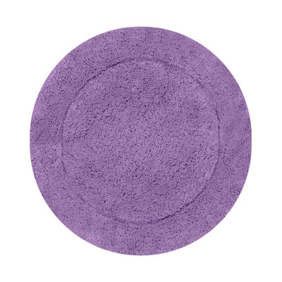 Cotton Round Bath Rug, Non-Slip, Machine Washable and Absorbent