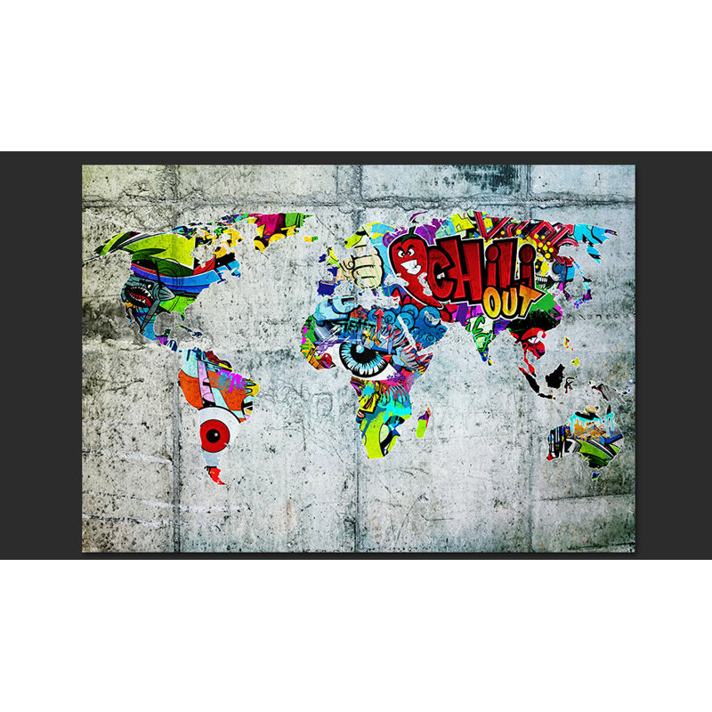 Map - Graffiti 2.8m x 400cm Wallpaper