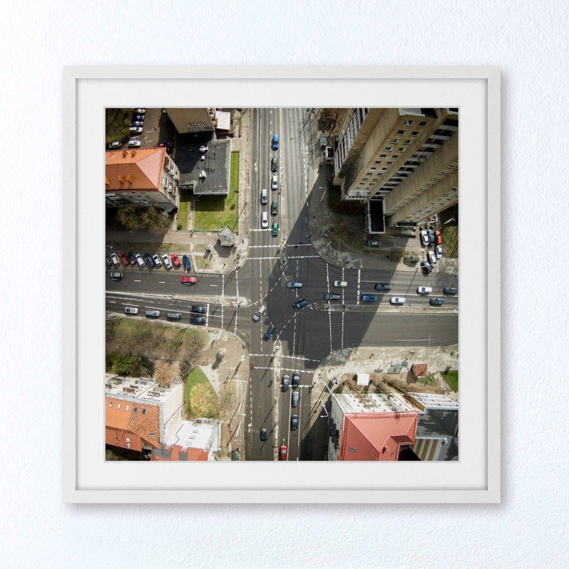 « intersection », reproduction de photo encadrée, H 18 po x l 18 po