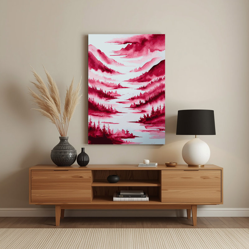 Aquarelle, paysage, 89, art mural en métal blanc, 18" H x 12" W