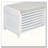 Distressed Shutter Storage Bench with Cushion and Sliding Door-459112113