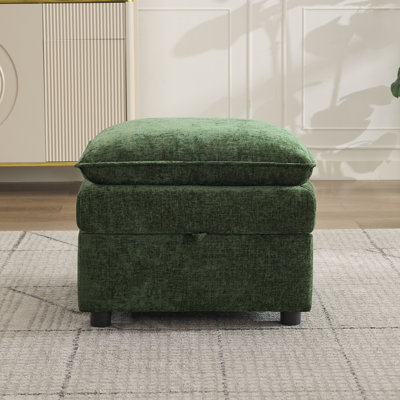 27.2" Square Storage Ottoman