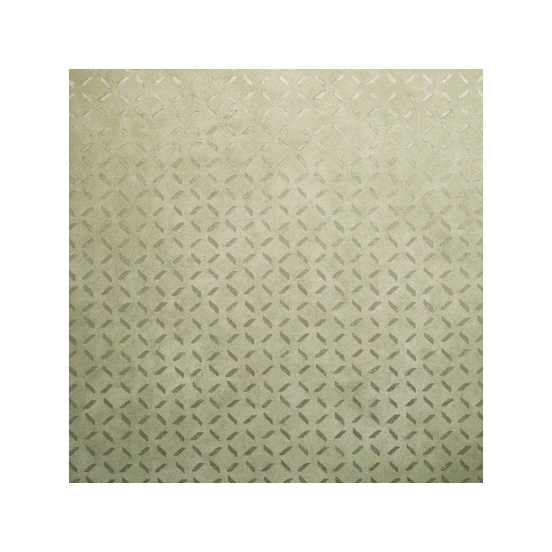 Urban Classics Collection Soho Metallic Industrial Grid Wallpaper Roll, Green