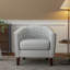 Fauteuil demi-tonneau capitonné en similicuir Edvardas-1426683935