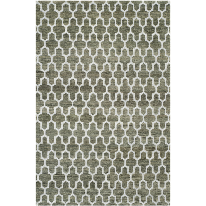 Geometric Hand Woven Area Rug, Rectangle 152 x 244cm