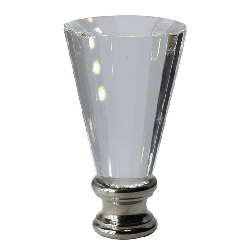 Faîteau de lampe en cristal Cheyney, Acier brossé