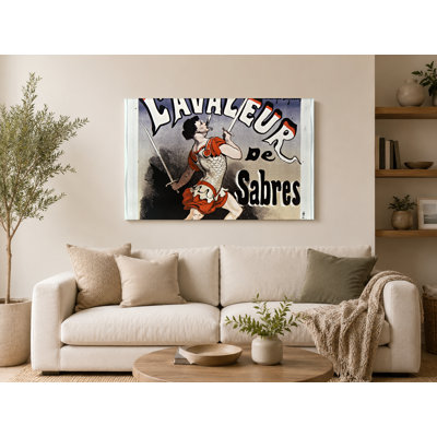 L'Avaleur de Sabres 1890s Café-Concert Vintage French Poster Wall Art - Canvas Wall Art