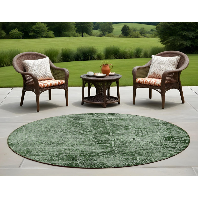 Tapis extérieur rond 8 po Emerald