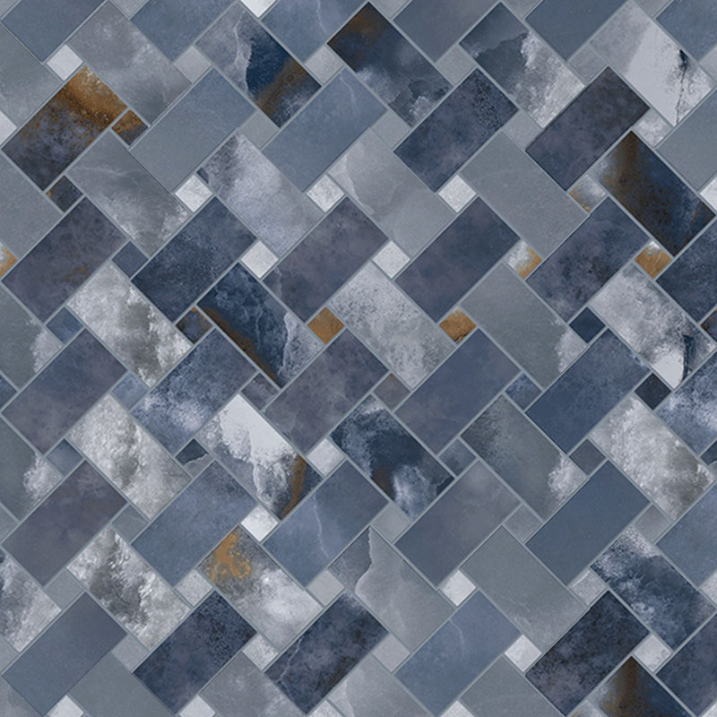 Carreau de mosaïque Eclipse Intrecci, Bleu