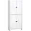 Organisateur de rangement pour garde-manger avec 4 portes et tablettes réglables
