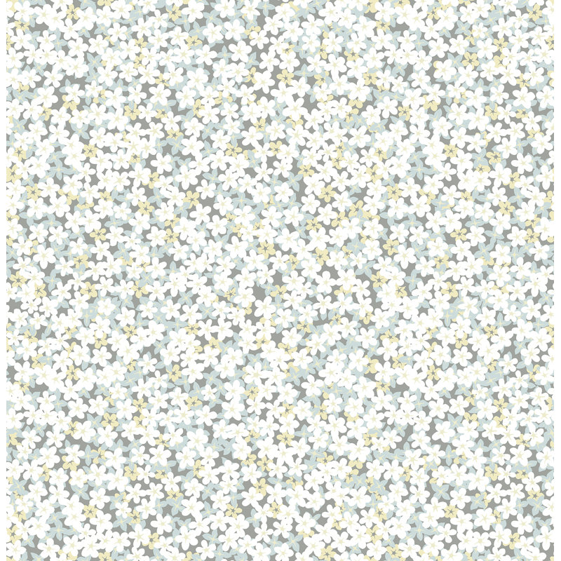 Rouleau de papier peint miniature L 33 pi x l 20,5 po Adrienne Giverny, Blanc