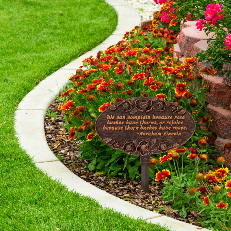 Plaque de jardin en aluminium avec texte et chiffres, 37, Cuivre antique
