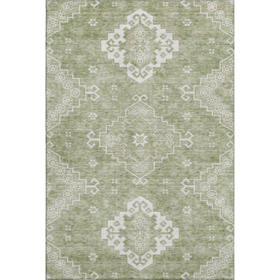 Premium Machine Washable Prisco Aloe Rug