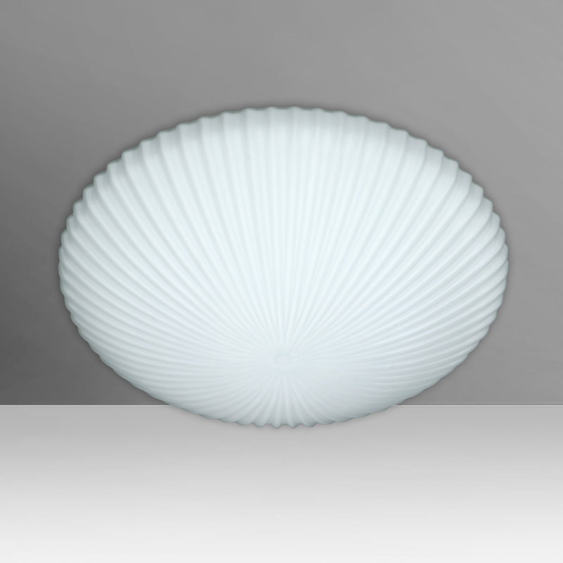 Mankin Glass Flush Mount, 3.75" H x 10.5" W x 10.5" D