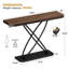 Console rectangulaire 47,4 po avec plateau en bois et structure en métal-1511317334
