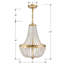 Lustre empire unique à 3 lumières avec accents perlés Conway-881615905