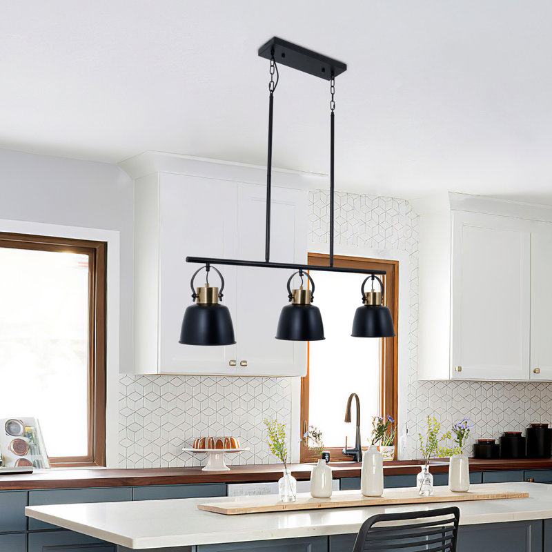 Aber 3 - Light Dimmable Kitchen Island Dome Chandelier