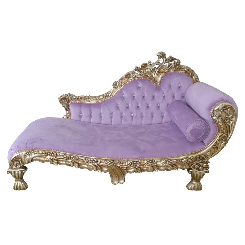 Chaise longue Eliyannah Gold, Lavande, Platine