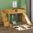 Twin Over Full Bunk Bed With Slide And Staircase, Storage Shelf And Wardrobe,  Wood Loft Bunk Bed With House Design Safety Guardrail-592828973