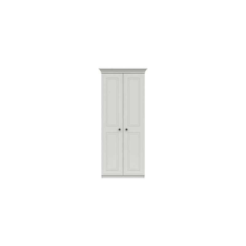 Warminster 2 Door Manufactured Wood Wardrobe, White