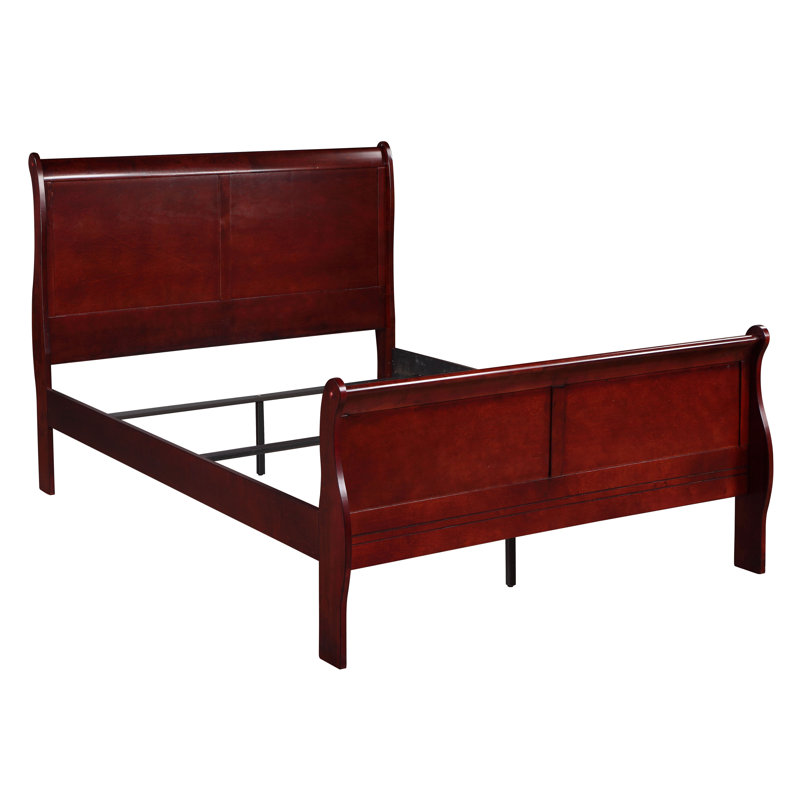 Cavender Sleigh Panel Bed, Cherry, Queen