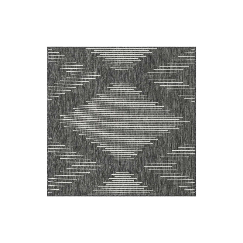 Striped Indoor / Outdoor Rug, Rectangle 4'1" x 6'1"