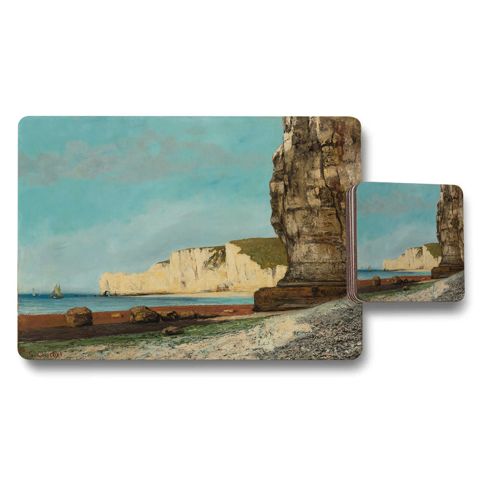 Cliffside Seascape Placemat and Coaster Set Artwork