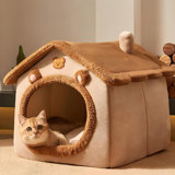 Indoor Cat Bed With Removable Cushion For Kittens And Puppies