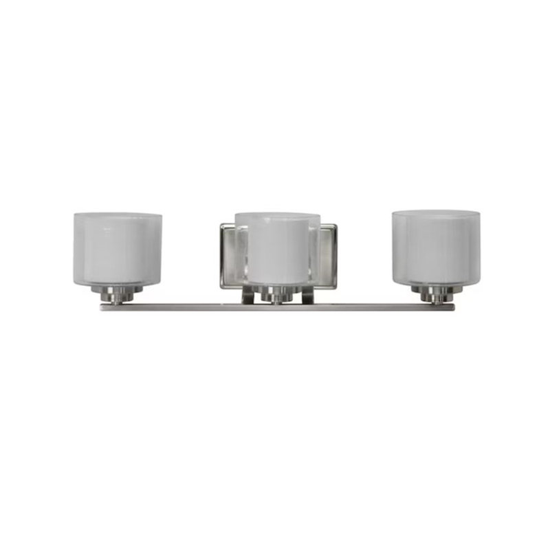 Éclairage pour meuble-lavabo 3 lumières, Nickel brillant satiné