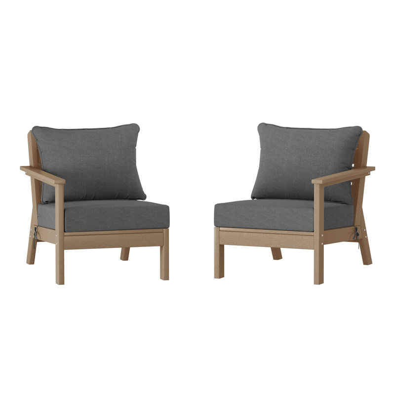Ensemble de sièges profonds avec coussins, Light Brown, Gray