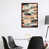 Toile avec cadre en bois brun classique