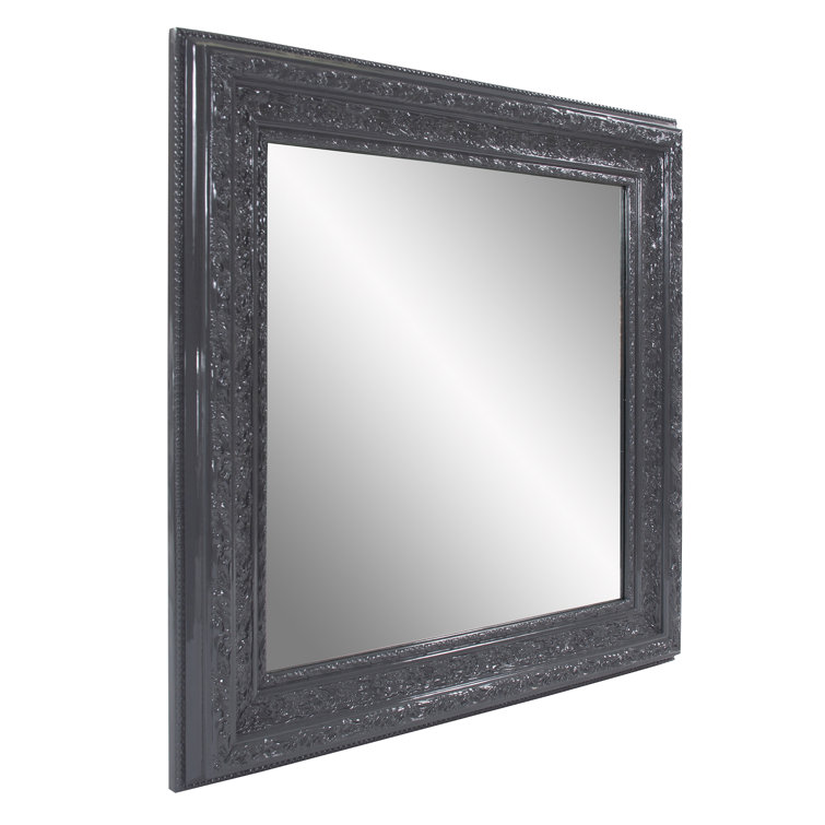 Wood Square Wall Mirror