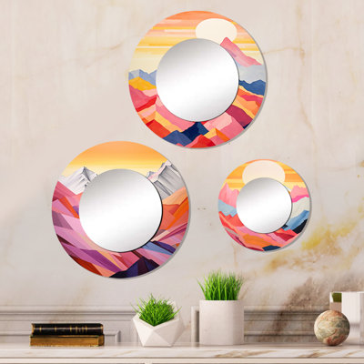 Argento Metal Round Mirror