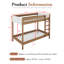 Lit simple superposé simple au-dessus de simple en bois