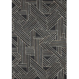 Dellon Geometric Handmade Tufted Wool Charcoal/Neutral Area Rug