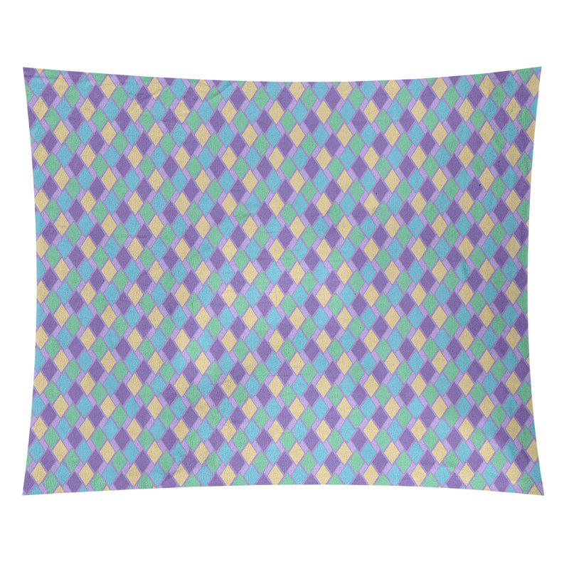 Tapisserie «Avicia Retro Diamonds» par Katelyn Elizabeth, Intérieur / extérieur, H 60,5 po x l 81,5 po